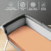 Premium 400 Thread Count 100% Cotton Crib Travel Fitted Sheet