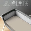 Premium 400 Thread Count 100% Cotton Crib Travel Fitted Sheet