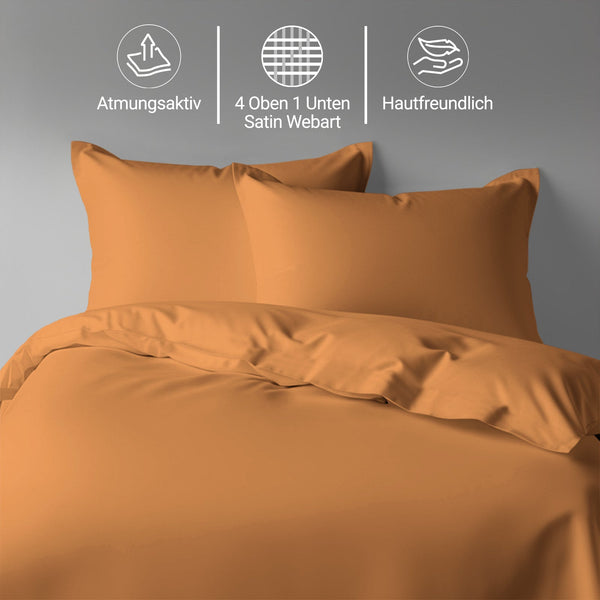 Premium Bettbezug-Set mit 400 Fadenzahl aus 100% Baumwolle