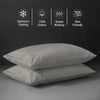 Premium 400 Thread Count 100% Cotton Pillow Envelope Cases (2 PC)