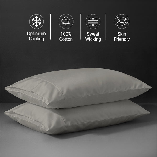 Premium 400 Thread Count 100% Cotton Pillow Envelope Cases (2 PC)