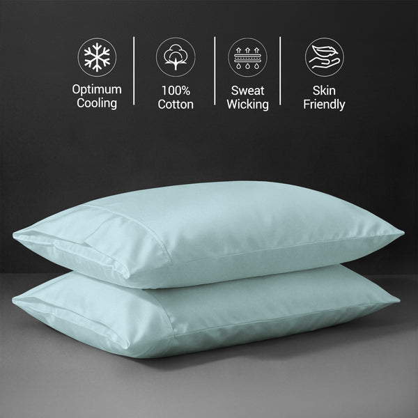 Premium 400 Thread Count 100% Cotton Pillow Envelope Cases (2 PC)