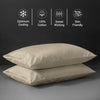 Premium 400 Thread Count 100% Cotton Pillow Envelope Cases (2 PC)