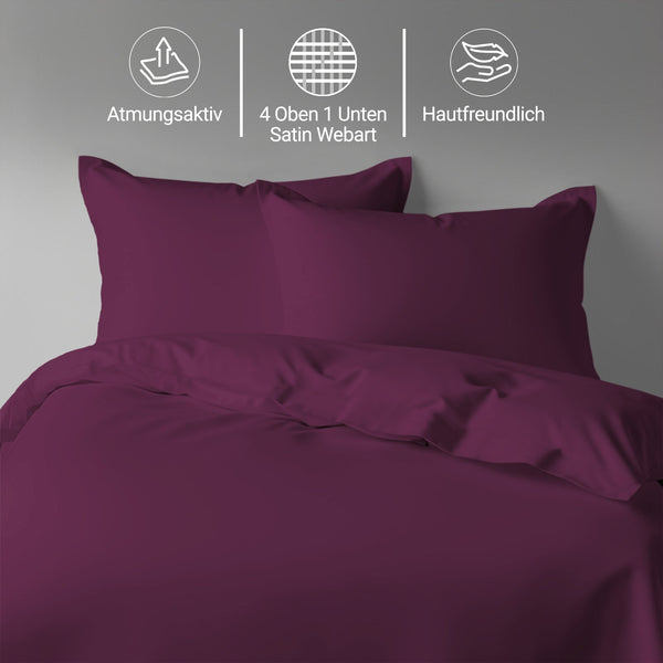 Premium Bettbezug-Set mit 400 Fadenzahl aus 100% Baumwolle
