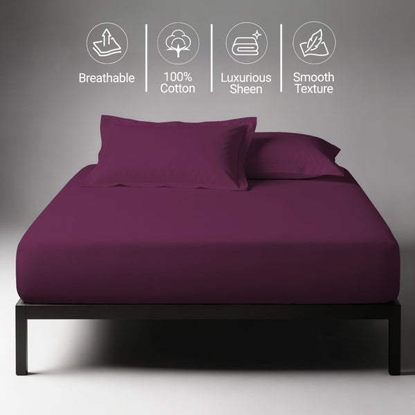 Premium 400 Thread Count 100% Cotton Fitted Sheet