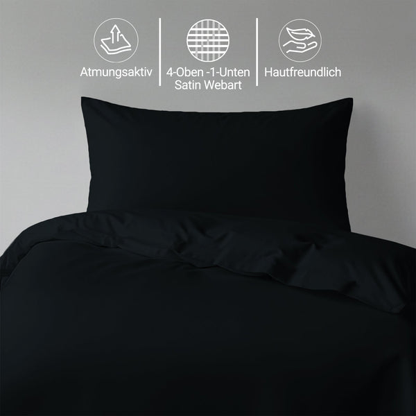 Perkal Bettbezug-Set aus 100% Baumwolle