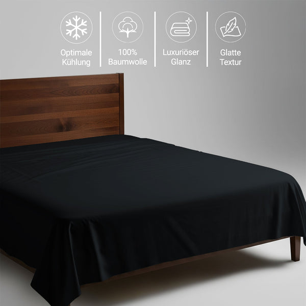 Premium Bettlaken mit 400 Fadenzahl aus 100% Baumwolle