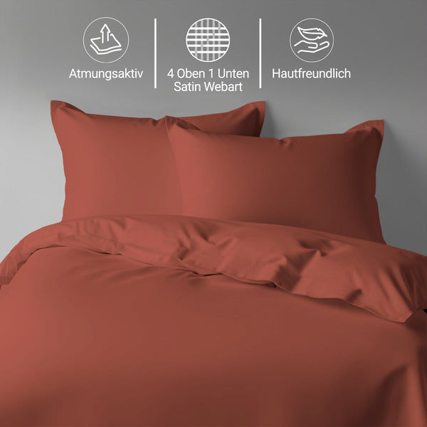 Premium Bettbezug-Set mit 400 Fadenzahl aus 100% Baumwolle