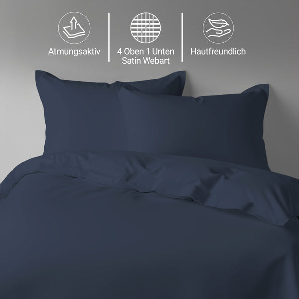 Premium Bettbezug-Set mit 400 Fadenzahl aus 100% Baumwolle