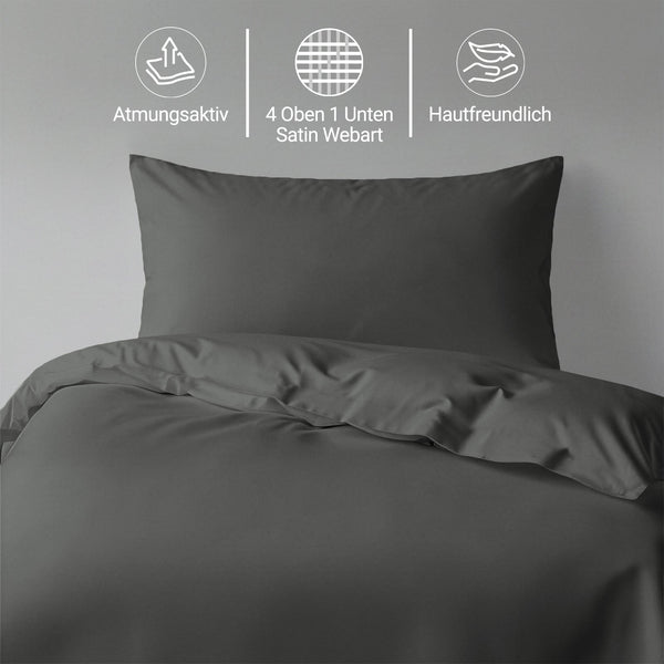 Premium Bettbezug-Set mit 400 Fadenzahl aus 100% Baumwolle