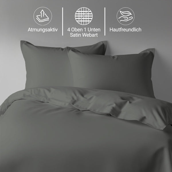 Premium Bettbezug-Set mit 400 Fadenzahl aus 100% Baumwolle