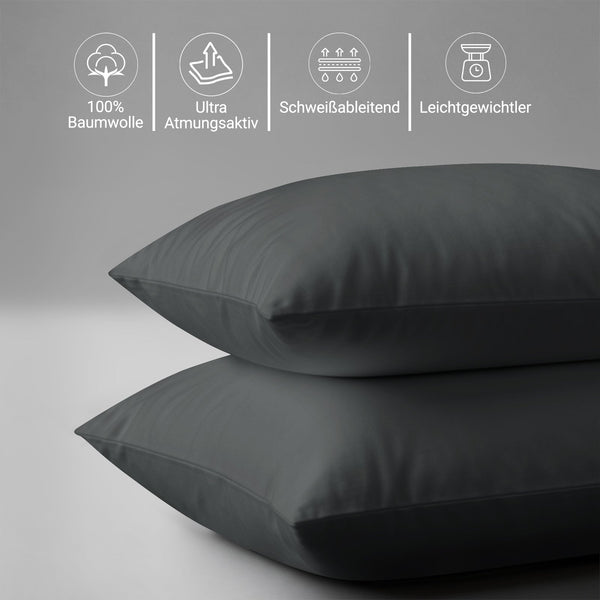 Perkal Bettbezug-Set aus 100% Baumwolle
