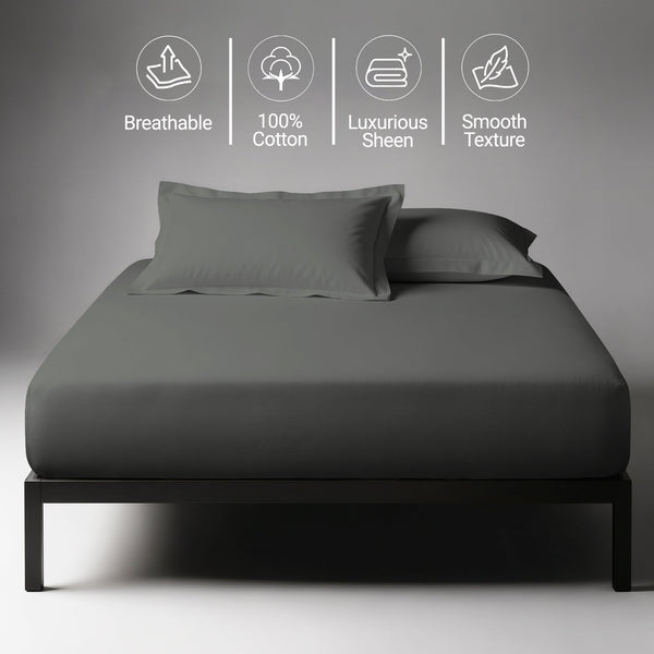 Premium 400 Thread Count 100% Cotton Fitted Sheet