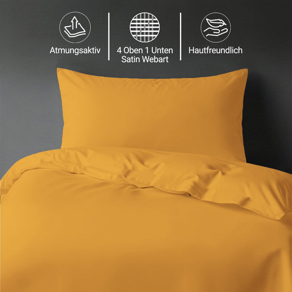 Premium Bettbezug-Set mit 400 Fadenzahl aus 100% Baumwolle