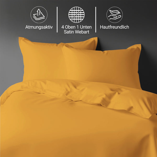 Premium Bettbezug-Set mit 400 Fadenzahl aus 100% Baumwolle