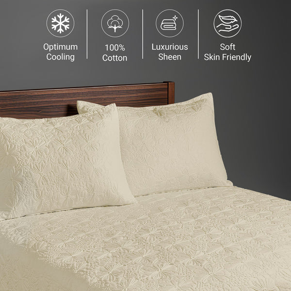 Premium 400 Thread Count 100% Cotton Quilted Bedspread