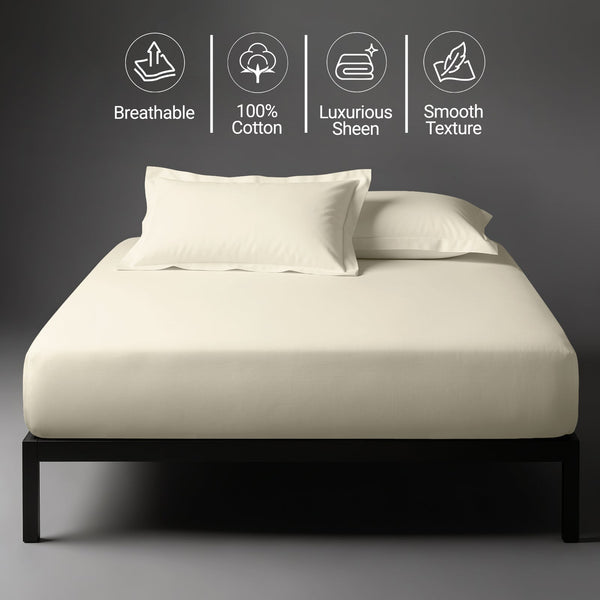 Premium 400 Thread Count 100% Cotton Fitted Sheet