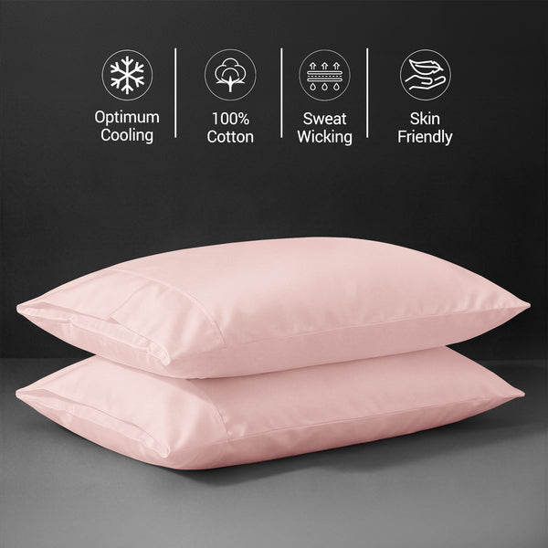 Premium 400 Thread Count 100% Cotton Pillow Envelope Cases (2 PC)