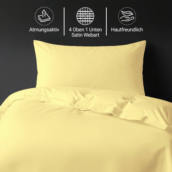 Premium Bettbezug-Set mit 400 Fadenzahl aus 100% Baumwolle