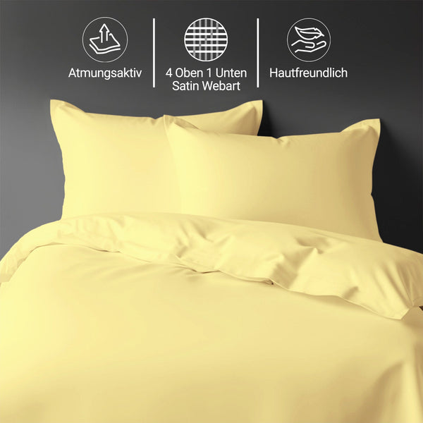 Premium Bettbezug-Set mit 400 Fadenzahl aus 100% Baumwolle