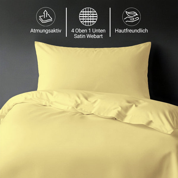 Premium Bettbezug-Set mit 400 Fadenzahl aus 100% Baumwolle