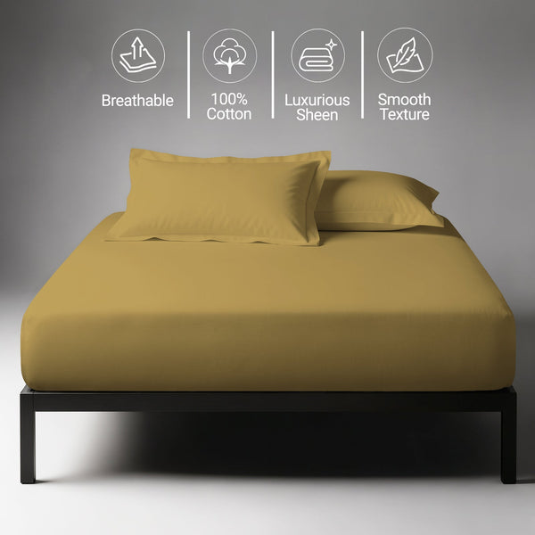 Premium 400 Thread Count 100% Cotton Fitted Sheet