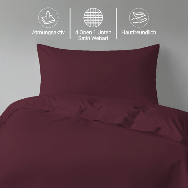 Premium Bettbezug-Set mit 400 Fadenzahl aus 100% Baumwolle