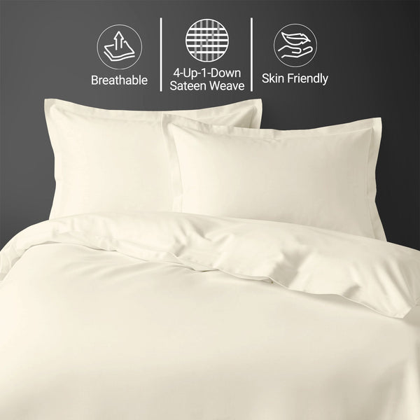Premium 400 Thread Count 100% Cotton Duvet Cover Set