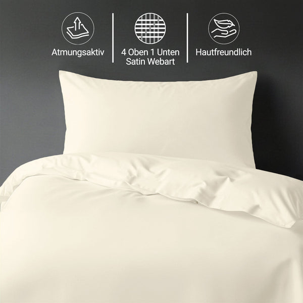 Premium Bettbezug-Set mit 400 Fadenzahl aus 100% Baumwolle