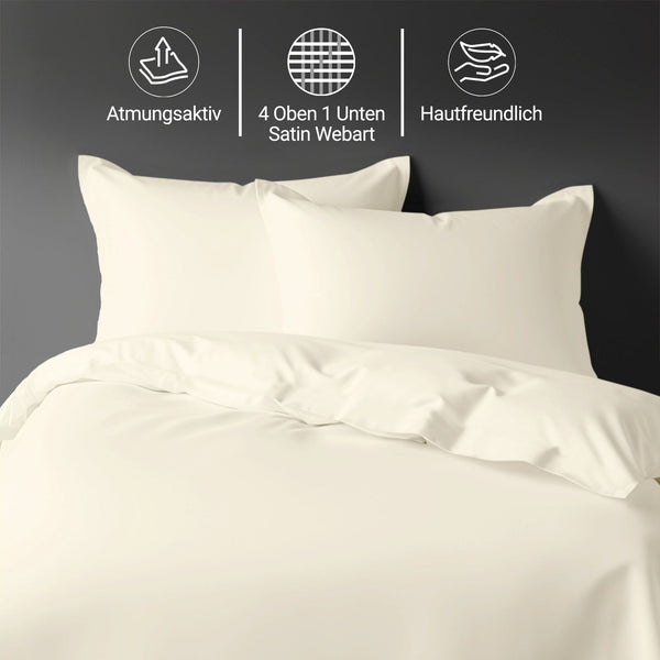 Premium Bettbezug-Set mit 400 Fadenzahl aus 100% Baumwolle