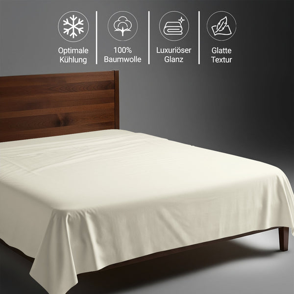 Premium Bettlaken mit 400 Fadenzahl aus 100% Baumwolle