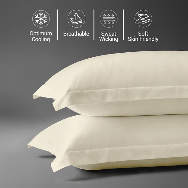Premium 400 Thread Count 100% Cotton Pillow Covers (2 PC)