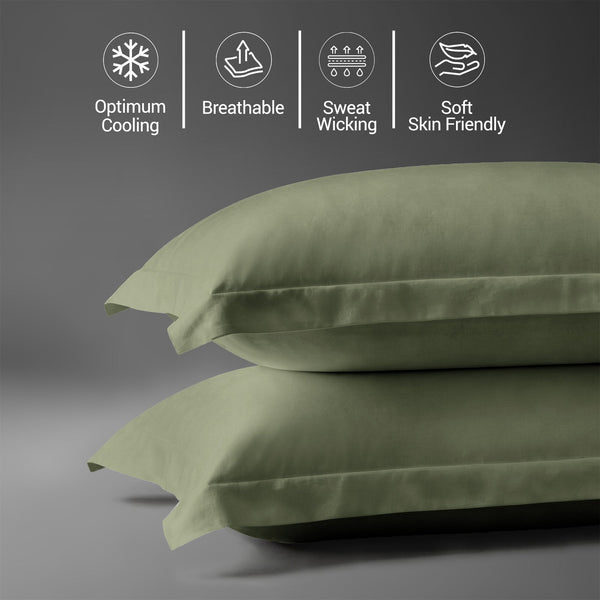 Premium 400 Thread Count 100% Cotton Pillow Covers (2 PC)
