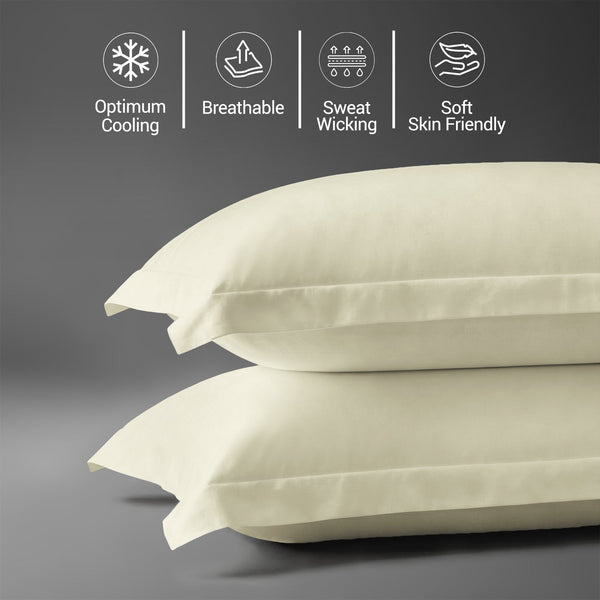 Premium 400 Thread Count 100% Cotton Pillow Covers (2 PC)