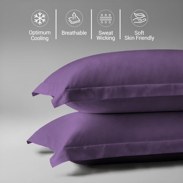 Premium 400 Thread Count 100% Cotton Pillow Covers (2 PC)