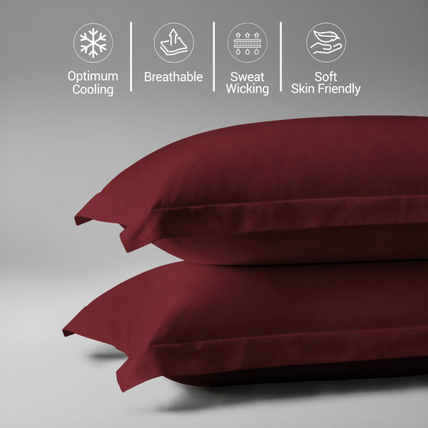Premium 400 Thread Count 100% Cotton Pillow Covers (2 PC)