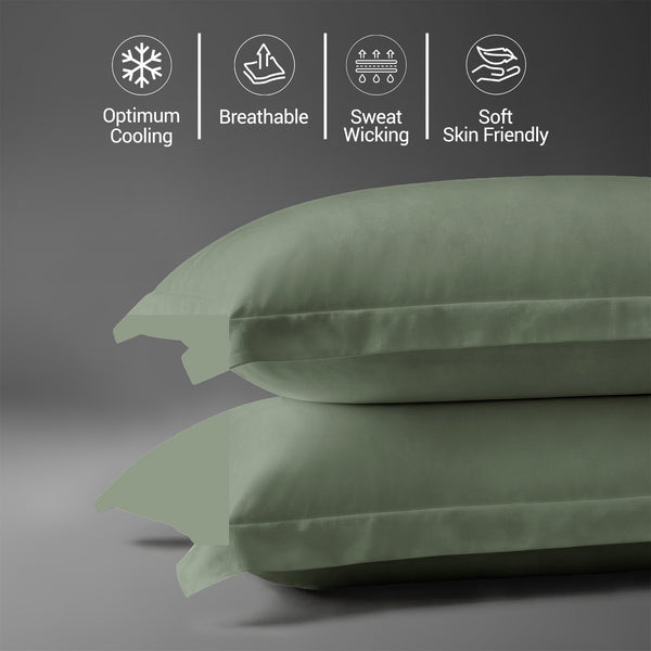 Premium 400 Thread Count 100% Cotton Pillow Covers (2 PC)