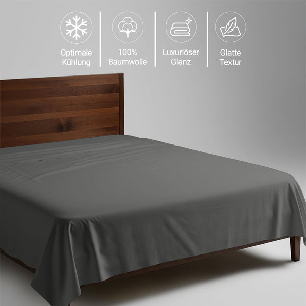 Premium Bettlaken mit 400 Fadenzahl aus 100% Baumwolle