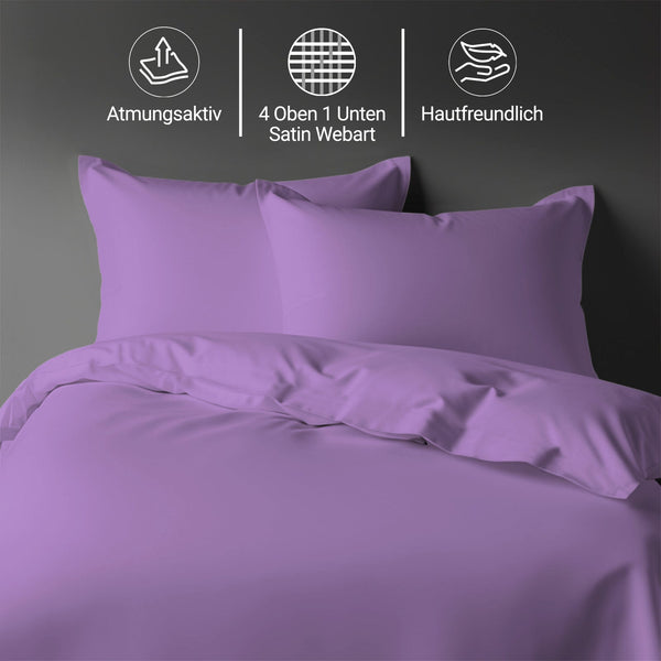 Premium Bettbezug-Set mit 400 Fadenzahl aus 100% Baumwolle