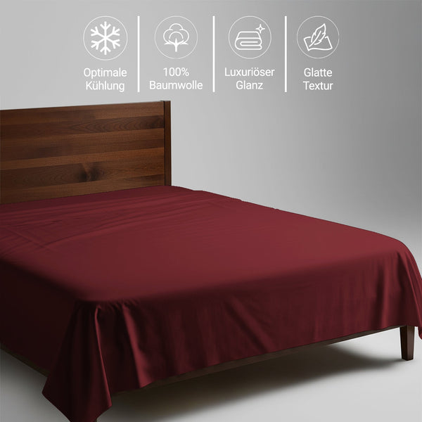 Premium Bettlaken mit 400 Fadenzahl aus 100% Baumwolle