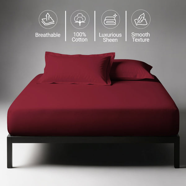 Premium 400 Thread Count 100% Cotton Fitted Sheet