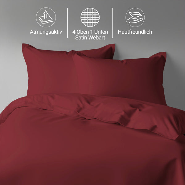 Premium Bettbezug-Set mit 400 Fadenzahl aus 100% Baumwolle