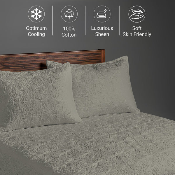 Premium 400 Thread Count 100% Cotton Quilted Bedspread