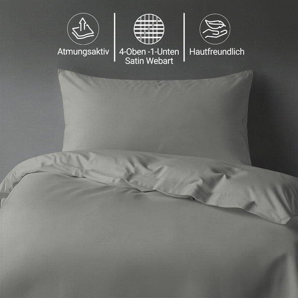 Perkal Bettbezug-Set aus 100% Baumwolle