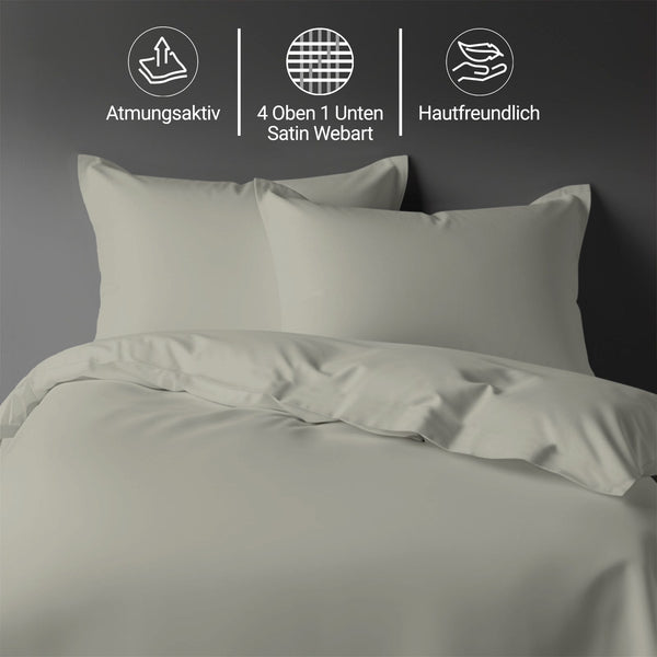 Premium Bettbezug-Set mit 400 Fadenzahl aus 100% Baumwolle