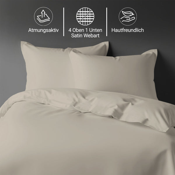 Premium Bettbezug-Set mit 400 Fadenzahl aus 100% Baumwolle