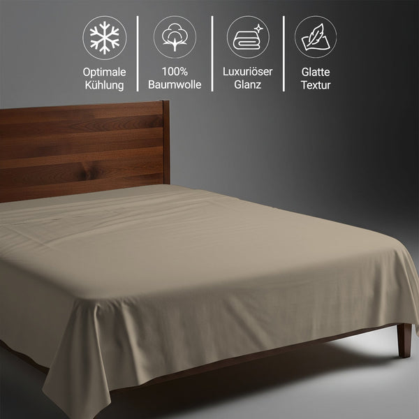 Premium Bettlaken mit 400 Fadenzahl aus 100% Baumwolle