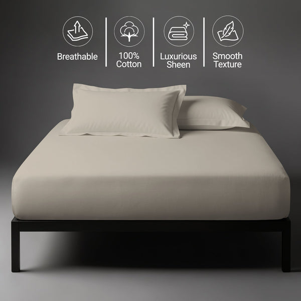 Premium 400 Thread Count 100% Cotton Fitted Sheet