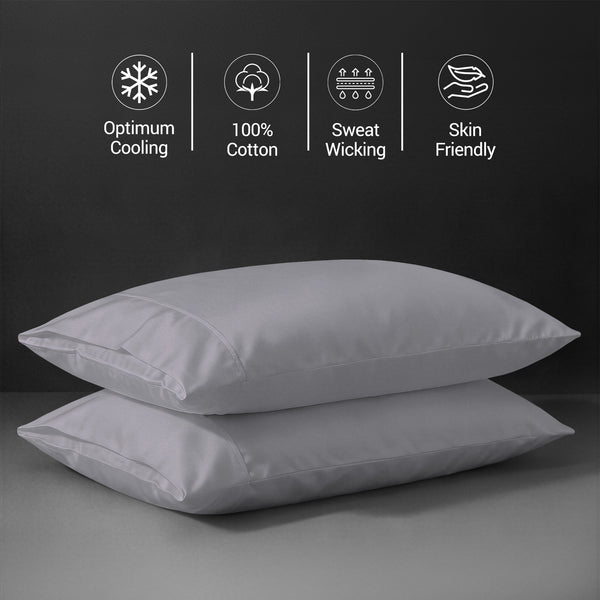 Premium 400 Thread Count 100% Cotton Pillow Envelope Cases (2 PC)