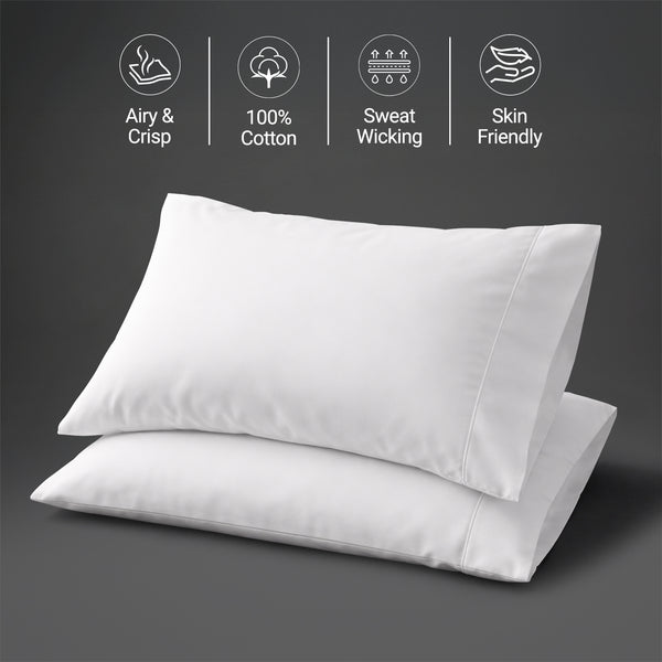 Percale 100% Cotton Pillowcases